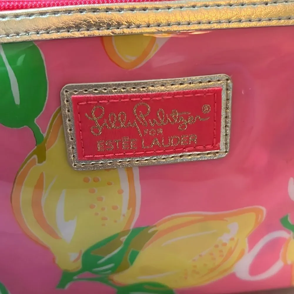 Ester Lauder *Lily Pulitzer* Lemons PVC Cosmetic Case EUC